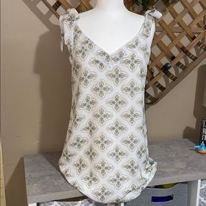 Boho Paisley Sleeveless Top Shoulder Ties